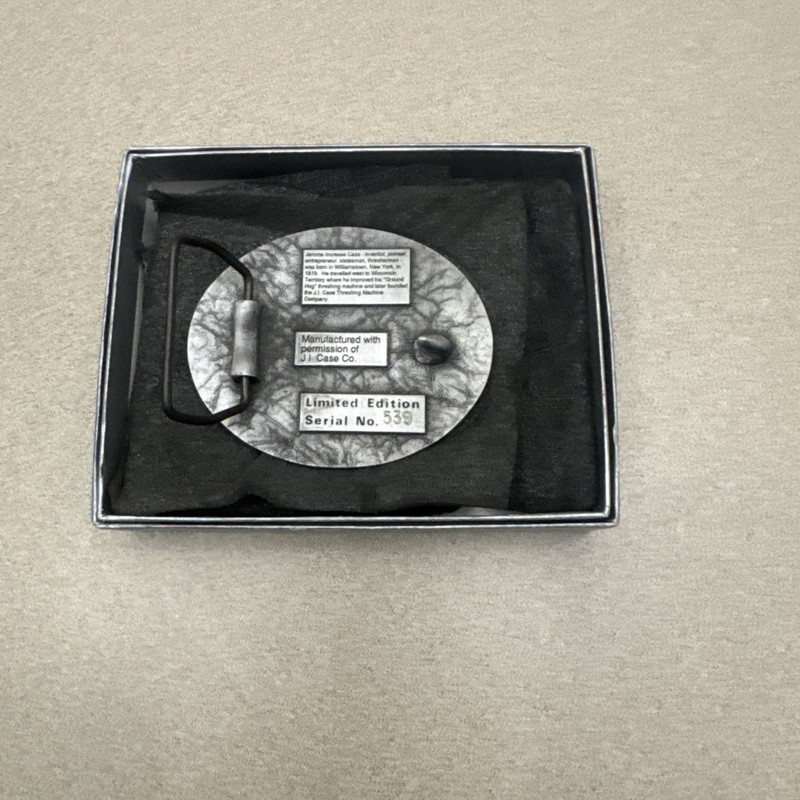 J I Case IH 150 Years 1842-1992 Pewter Belt Buckle Old Abe B144 gallery