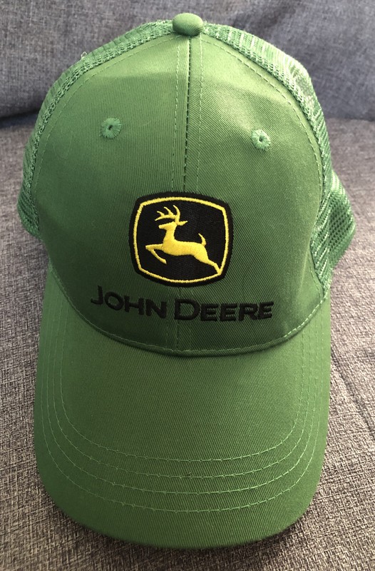 Vintage John Deere Mesh Green Embroidered Trucker Hat Adjustable Patch Cap VGC