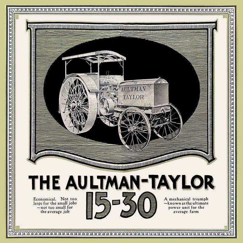 Aultman & Taylor 15-30 Tractor, Mansfield, OhiO NEW Metal Sign: 12×12″ Square