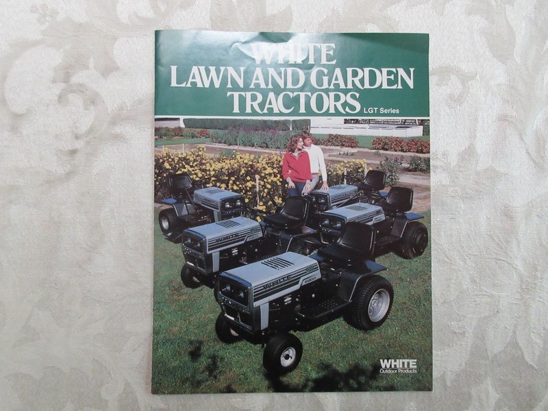 Nice White Lawn & Garden Tractors Sales Brochure 8 Pages