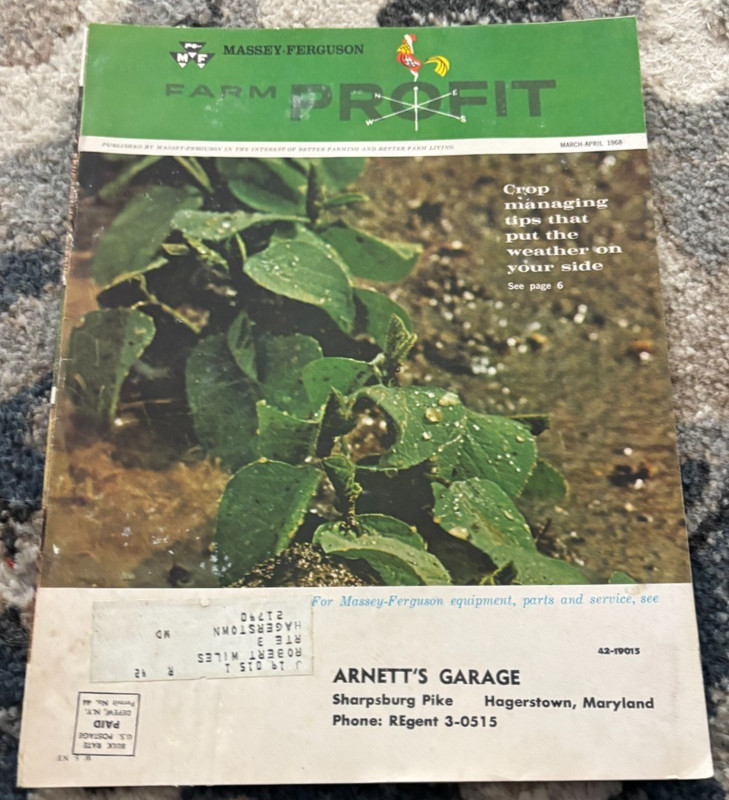 Massey Ferguson Farm Profit Magazine March-April 1968 Brochure DCPA26