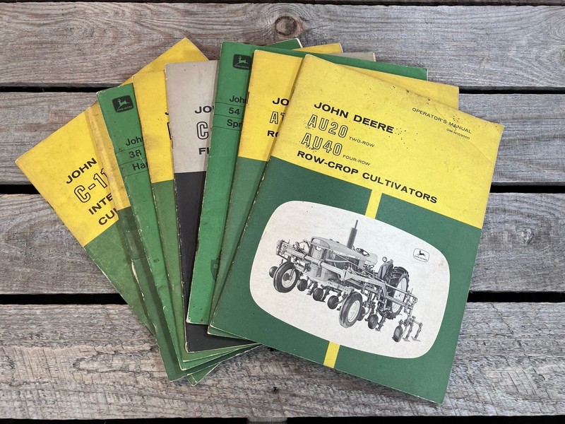 Job Lot 8 Vintage JOHN DEERE Farm Equipment Owner’s Manuals C20 C11 F500 RG8 ++