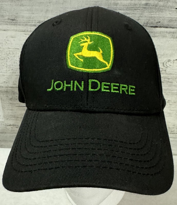 John Deere Hat Cap Black Snapback