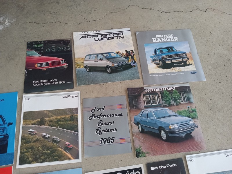 1980's ford automobile sales brochures promo salesmen catalog lot car truck wago gallery