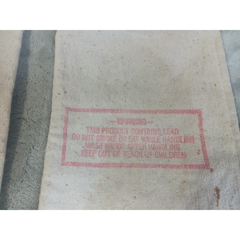 Vintage Lawrence Brand Lead Shot Canvas Bags Set of 3 Magnum Chilled 25lb USA gallery