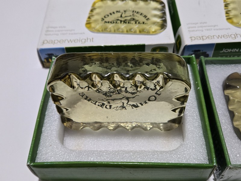 John Deere Collection Paperweights 1937 Trademarks 2008 Deere & Company Lot of 2 gallery