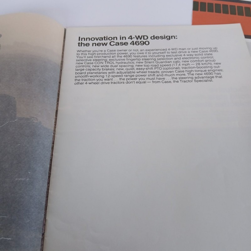 Case Model 4690 Tractor Dealership Brochure With Extra 4690 Flyer 1979-1980 gallery