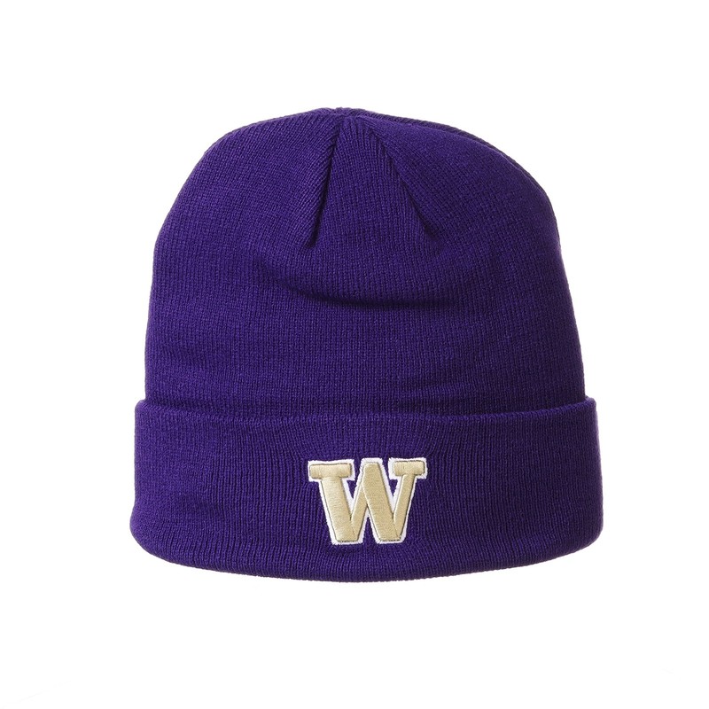 NCAA Washington Huskies Men’s Cuff Beanie – Team Color Purple – One Size Fits Mo