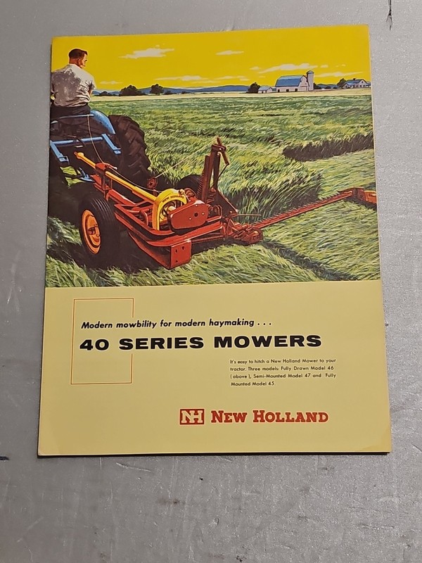 New Holland 45 46 47 40 Series Mower Sales Brochure Foldout