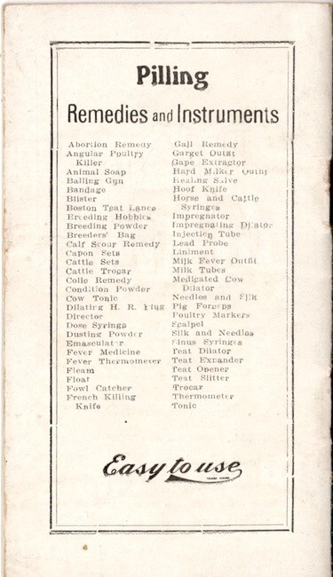 The Pilling Easy to Use Cattle Instruments.. Catalog, George Pilling & Son, 1908 gallery