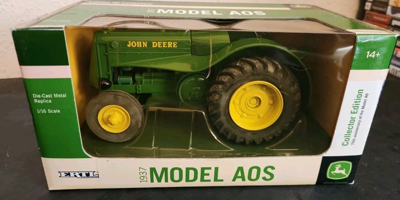 1/16 Ertl Farm Toy John Deere Model AOS Tractor Collector Edition New Free Ship