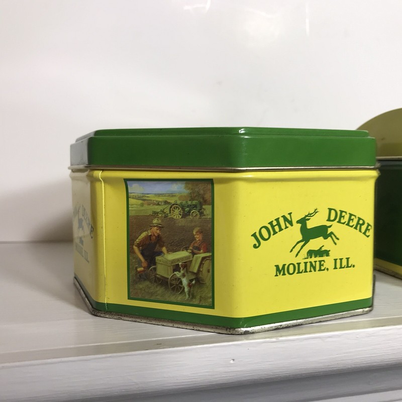 Lot 3 John Deere Moline, ILL. Lid Metal Tin 2006 Edward C. Schaefer Green gallery