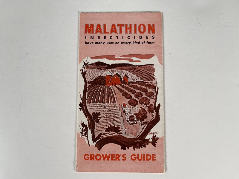 Malathion Insecticides Growers Guide booklet VTG Full 17×13″ Spray & Dust Chart