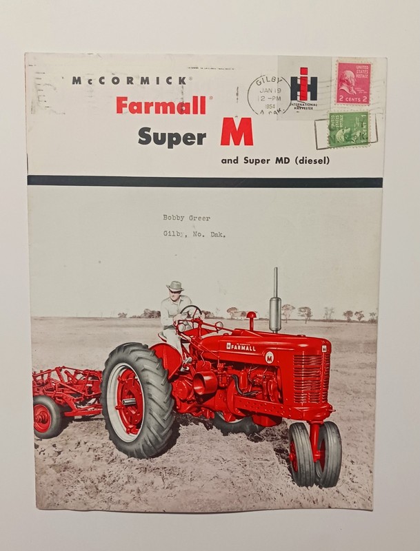 Vintage Advertising Farmall IH Super M Diesel And Super M Tractor Mailer