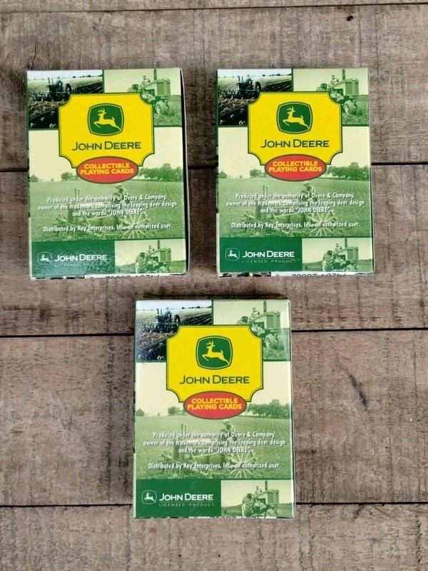 3 Sealed NEW John Deere Playing Cards.. Licensed Product