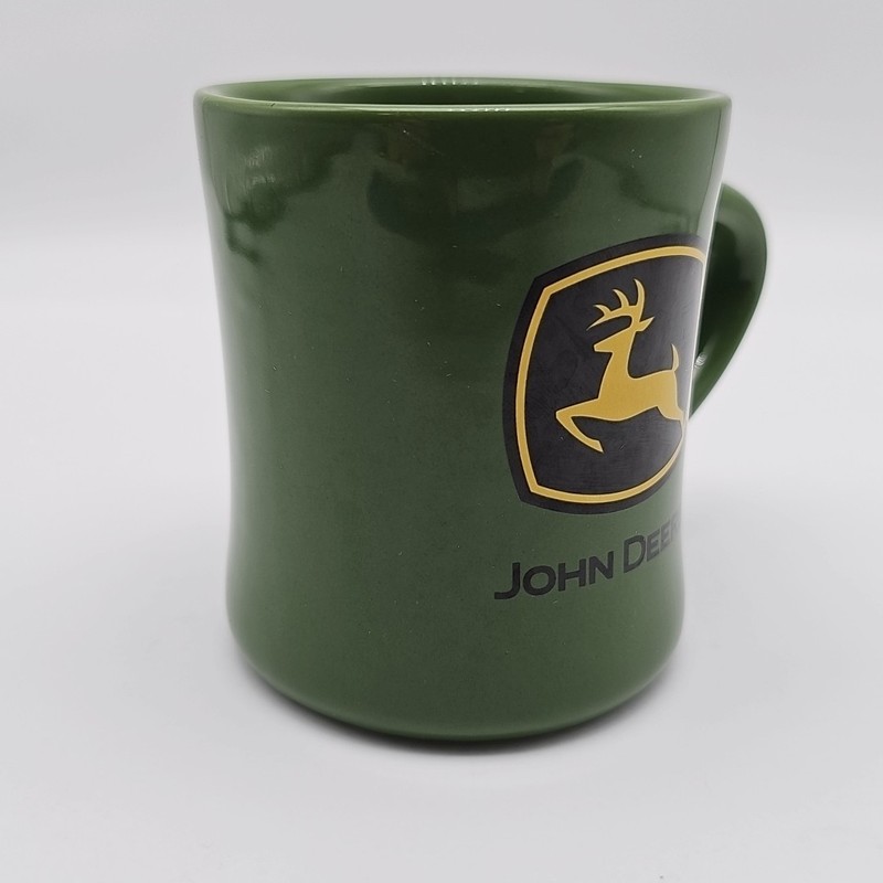 John Deere Licensed Ceramic Coffee Tea Mug Cup Heavy Duty Black Yellow Logo 10oz gallery