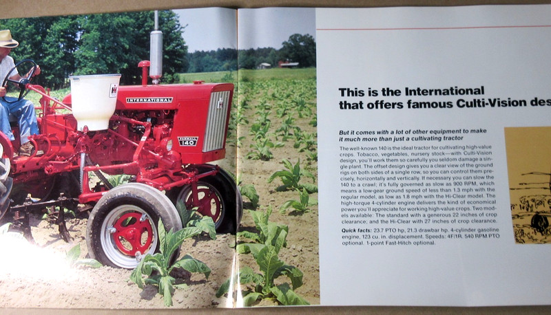 Vintage international harvester tractors brochure 23 to 69 hp 140 284 364 464 86 gallery