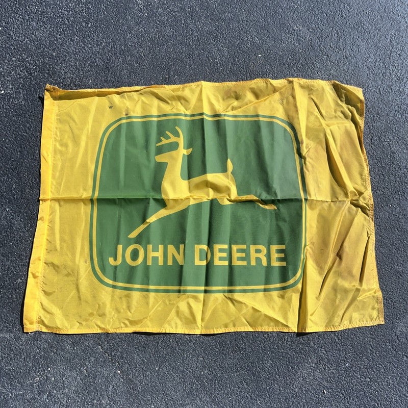 Vintage John Deere Flag 41 X31 Made In USA John Deere Collectables Damaged