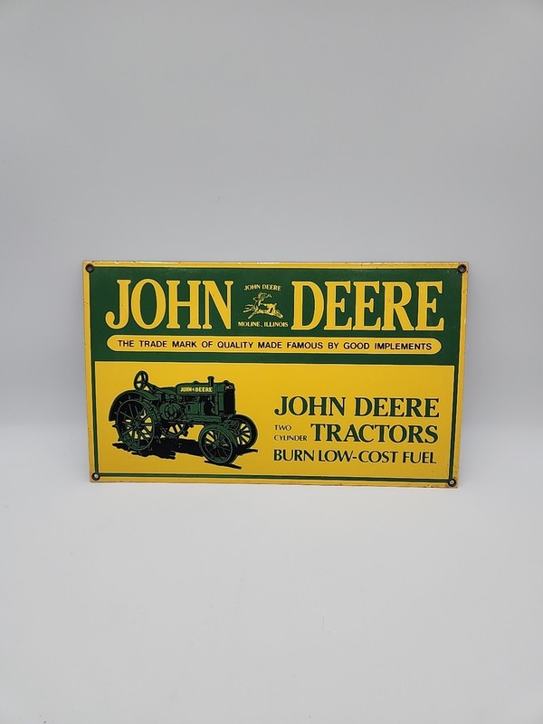 Vintage 1995 JOHN DEERE Two Cylinder Tractors Sign Ande Rooney 15 X 9 1 Lb 15oz