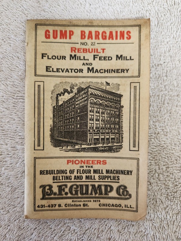 1894 B.F. Gump Co.Flour Mill Feed Mill Elevator Machinery Chicago ILL IL Catalog