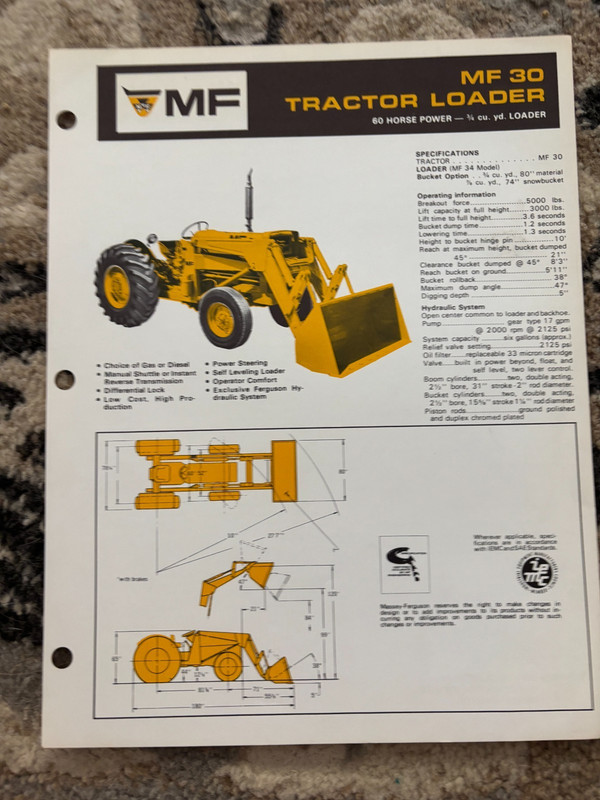 Massey Ferguson 30 Backhoe Loader Brochure AMIL26
