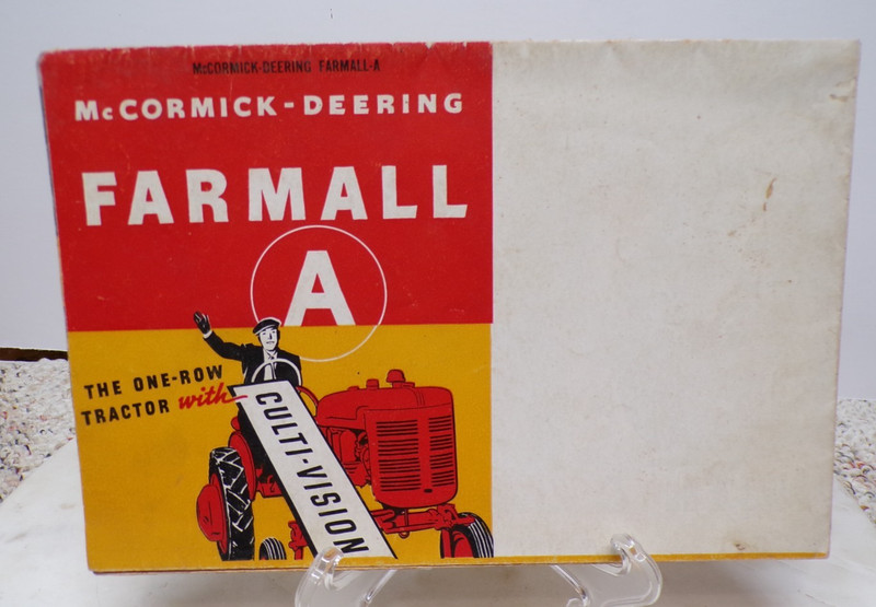 1939-1947 Farmall A Tractor One-Row IH Color Foldout Mailing Brochure A-355-DD