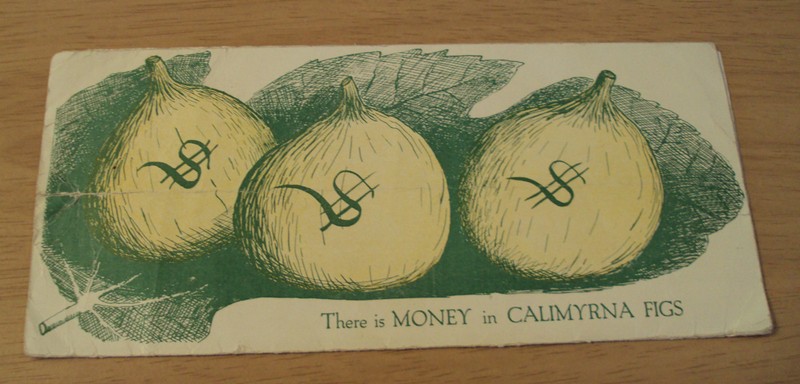 VTG 1923 ADVERTISING Brochure~”MONEY in CALIMYRNA FIGS”~10-20- Acres/FRESNO CA~