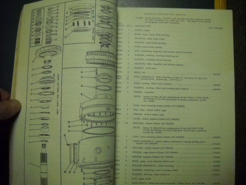 ALLIS-CHALMERS TRACTOR MODEL HD 16 PARTS LIST gallery