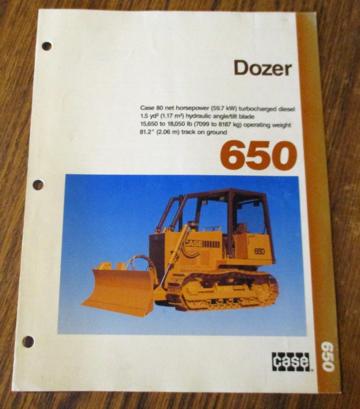 Case 650 Dozer Crawler Sales Brochure Literature Ad CE44390-R1 Dated 1991