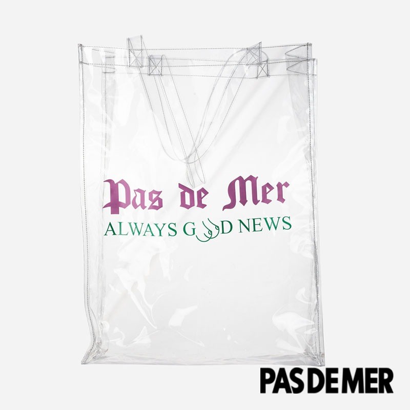 PAS DE MER GOOD NEWS Transparent Shopping Bag