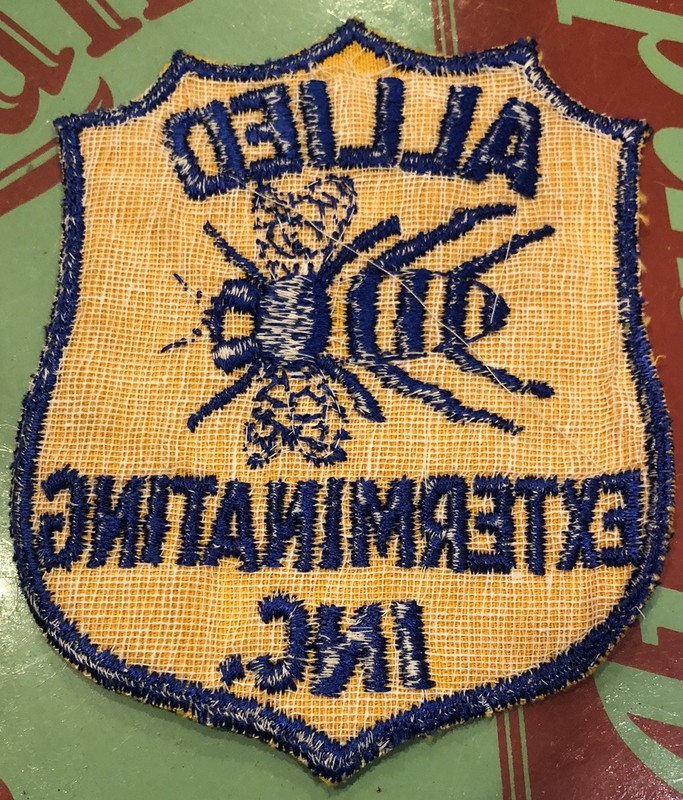 Allied Exterminating Vintage Embroidered Uniform Jacket Patch 4”x5” Exterminator gallery