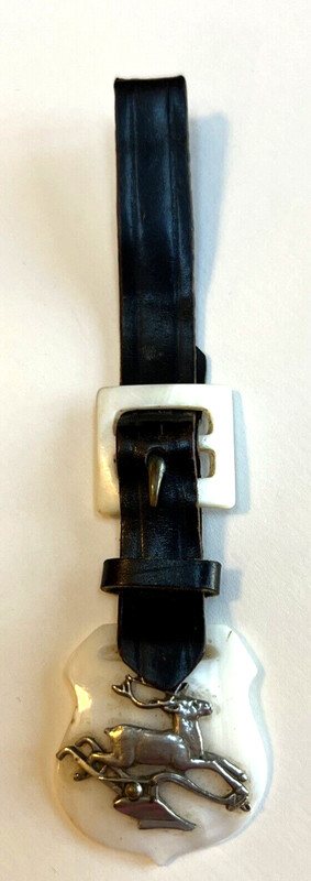 Original John Deere Watch Fob Mother of Pearl Early 1900’s + Strap