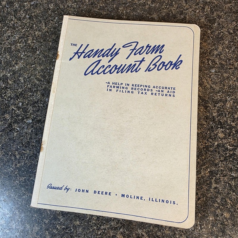 Vintage John Deere Handy Farm Account Book Ledger 1940s-50s Lot5 Moline Illinois