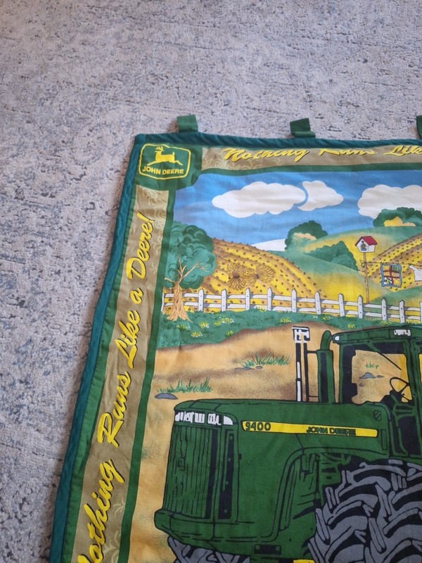 John Deere Tractor Wall Hanging Quilted Flag Tapestry 31” X 31” Barn Farm gallery
