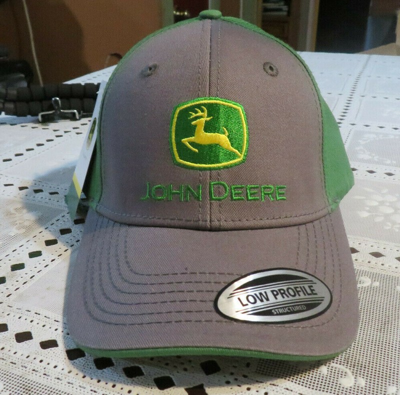 New Authentic John Deere Trademak Cloth Cap: Pink, Green, or Charcoal Gray/Green gallery