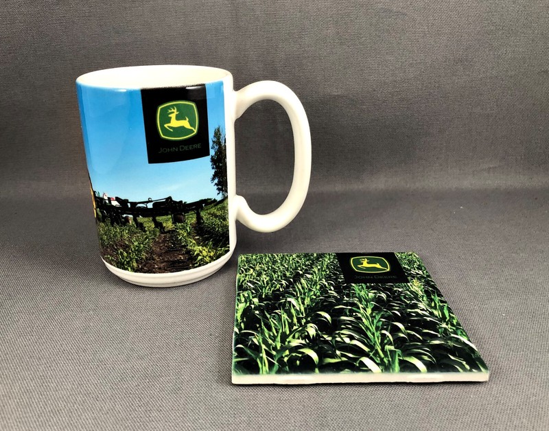 John Deere Collection Mug & Coaster Combo Tractor Trailer Made In USA gallery