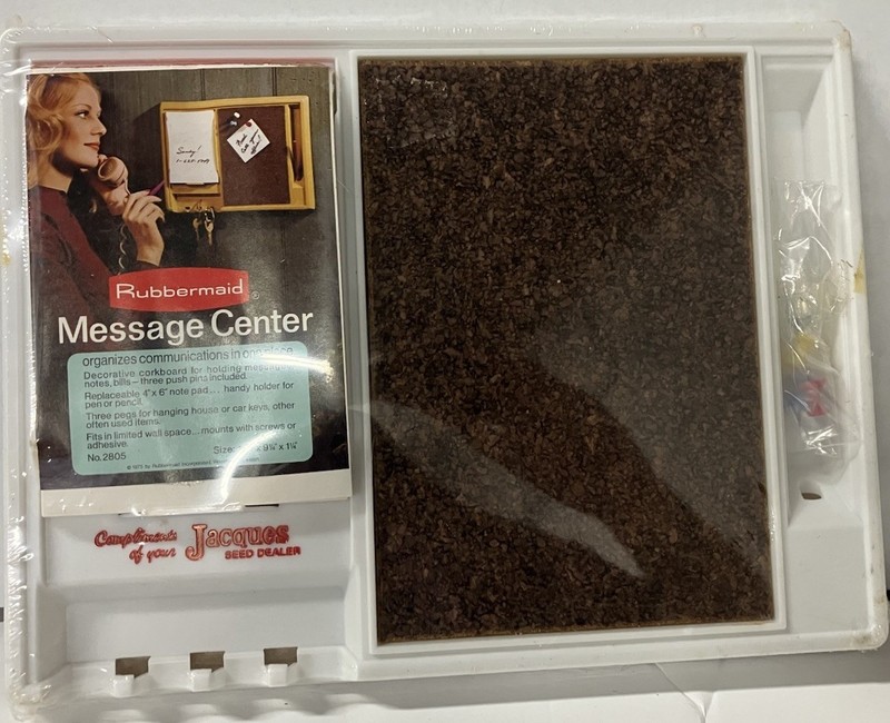 Rubbermaid Message Center Jacques Seed Farm Advertising Promo MIP