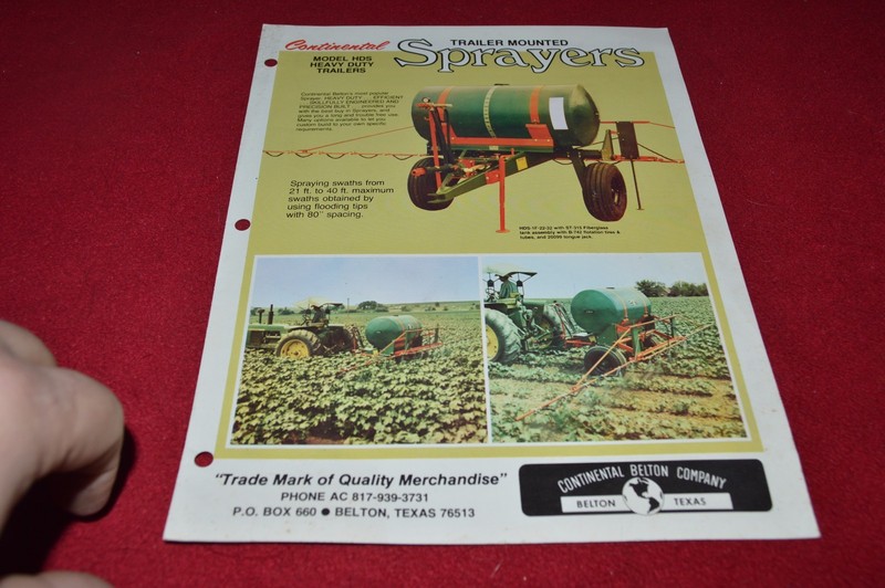 Continental LCA Trailer Mounted Sprayer Dealer’s Brochure YABE15