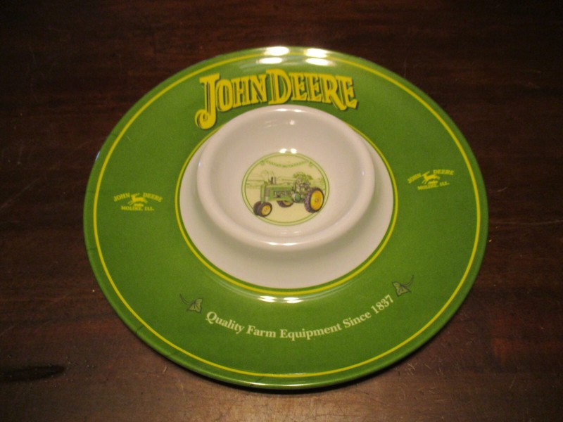 John Deere Licensed Product 100% Melamine Ware Chip And Dip Serving Platter 13″