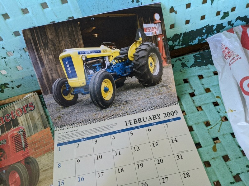 2009 Antique Tractors Calendar Photos Ford John Deere Allis Chalmers Case vtg gallery