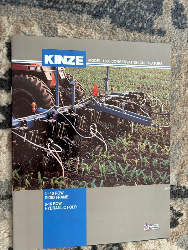 Kinze 1500 Conservation Cultivators For 1992 Brochure AMIL26