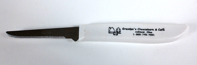Vtg 6″ Quikut Advertising Grandpa’s Cafe Kitchen Paring Knife Stainless Steel
