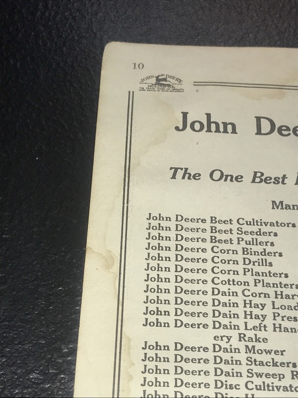 1916 John Deere Plow Co Farm Advertising - Kansas City - Denver - Oklahoma City gallery