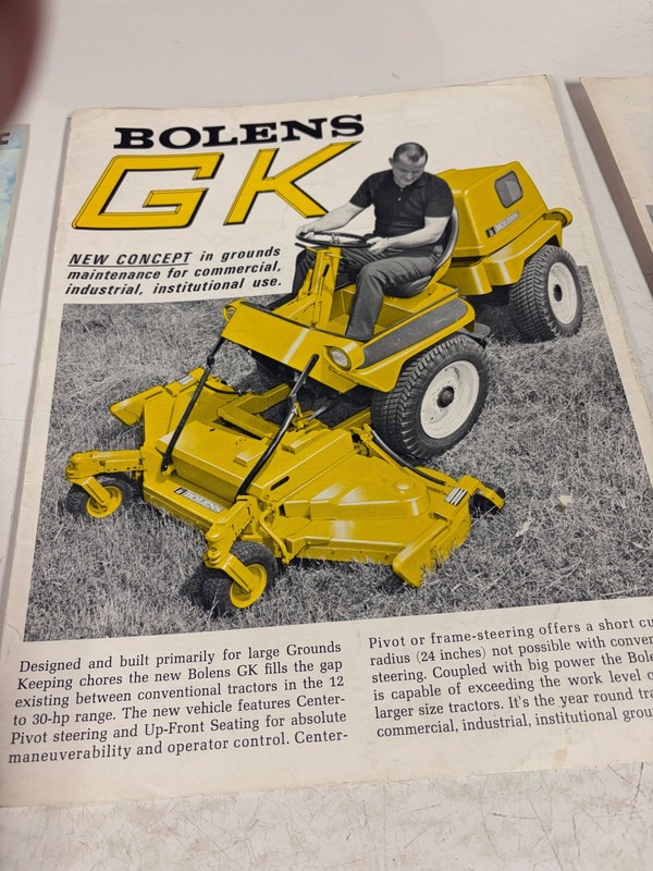 3 - Bolens and FMC Garden Tractor Dealers Sales Brochure Vintage 1970's 1960's gallery