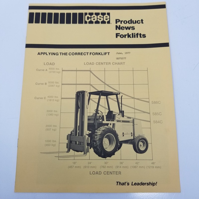 Case Forklift Product News 1980 Operational Guide Graphs Charts