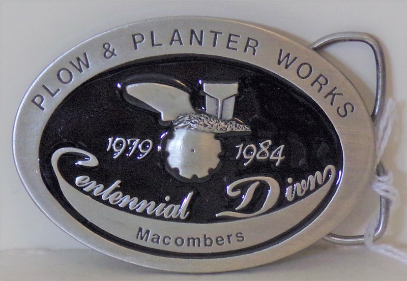John Deere belt buckle – 1979-1984 Centennial Divn. Macombers – Plow & Planters