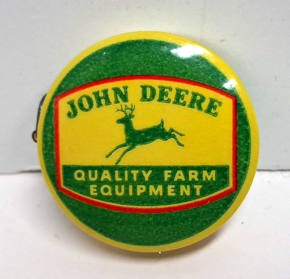Vintage John Deere Pocket Tape Measure 48″ Cloth Green & Yellow 1.5″ Round