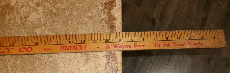 vintage wood yardstick pecatonica produce + supply co. pecatonica,il. good used gallery