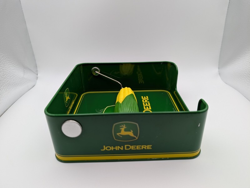 John Deere Tin Corn Cob Picnic Napkin Holder Green and Yellow gallery