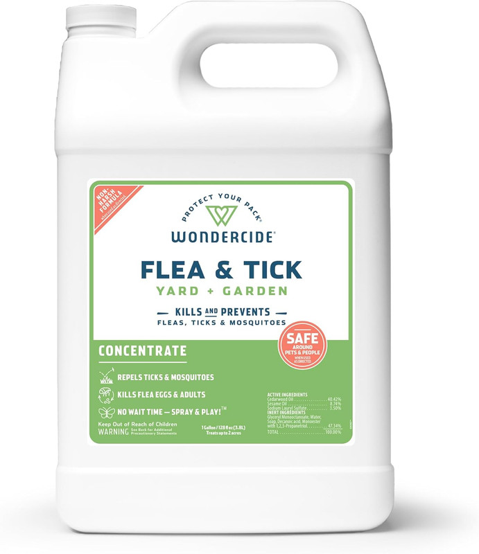 - Flea and Tick Spray Concentrate for Yard and Garden with Natural Essential Oil